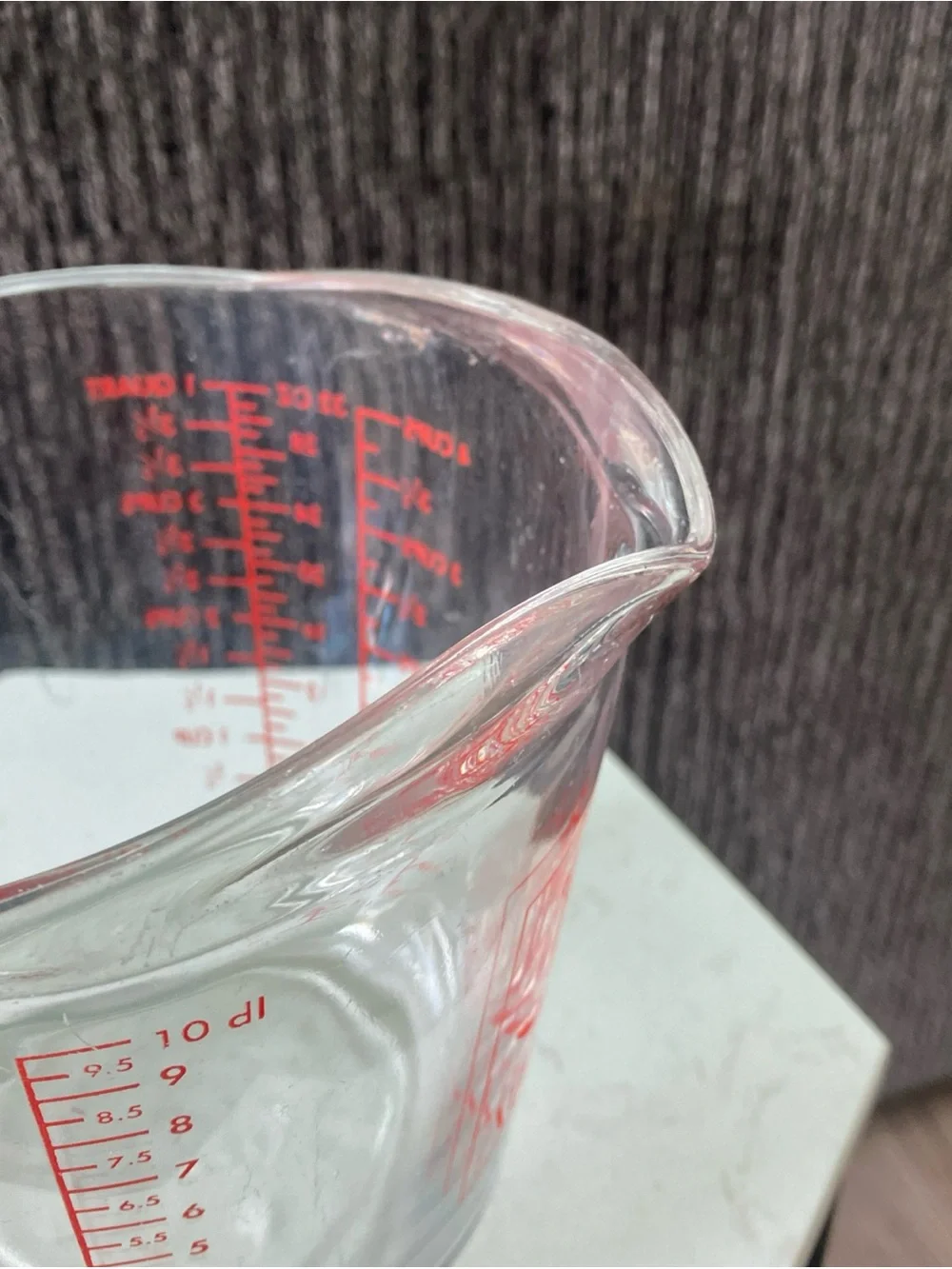 Vintage Anchor Hocking Glass 4 Cup, 1 Quart, 1 Liter Glass Measuring Cup #499